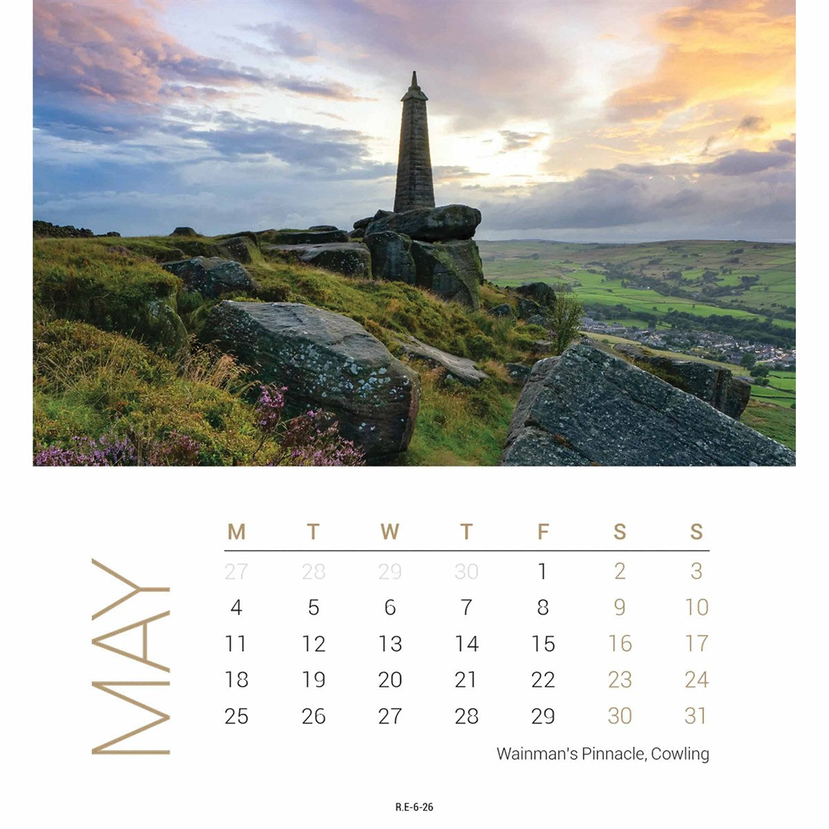 Yorkshire 2026 Mini Easel Calendar - The Great Yorkshire Shop