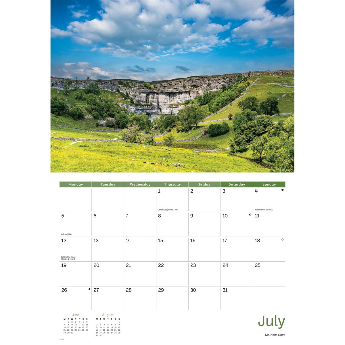 Yorkshire 2027 A4 Calendar