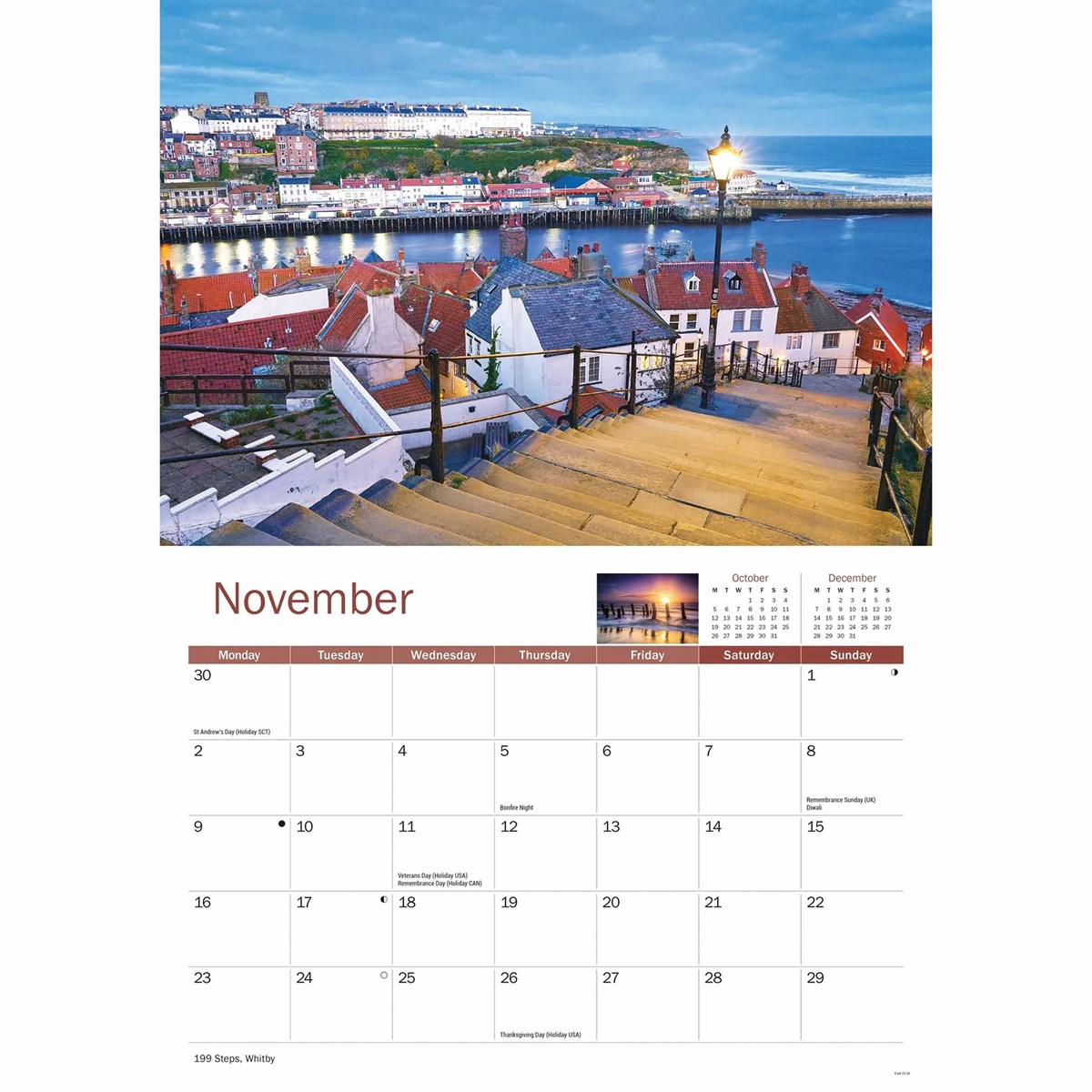 Yorkshire Coast 2026 A4 Calendar - The Great Yorkshire Shop