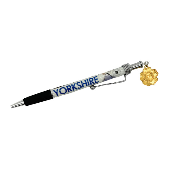 Yorkshire Collage Wavy Clip Charm Ballpoint Pen