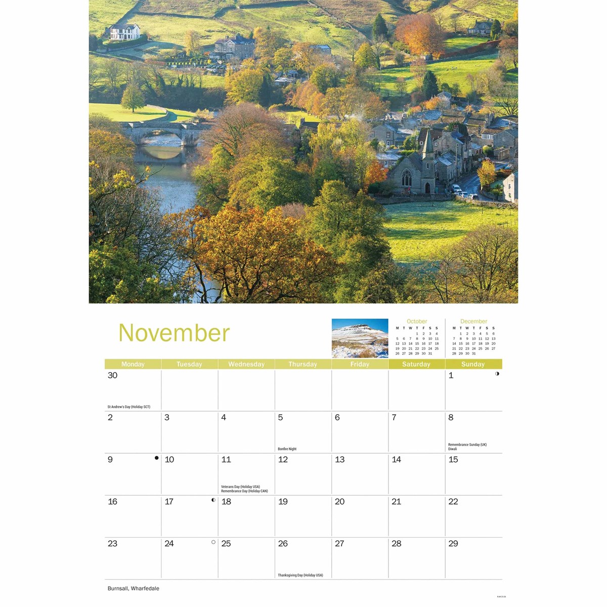 Yorkshire Dales 2026 A4 Calendar