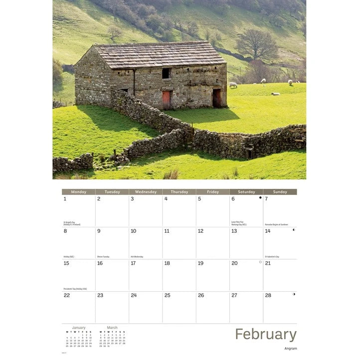 Yorkshire Dales 2027 A4 Calendar