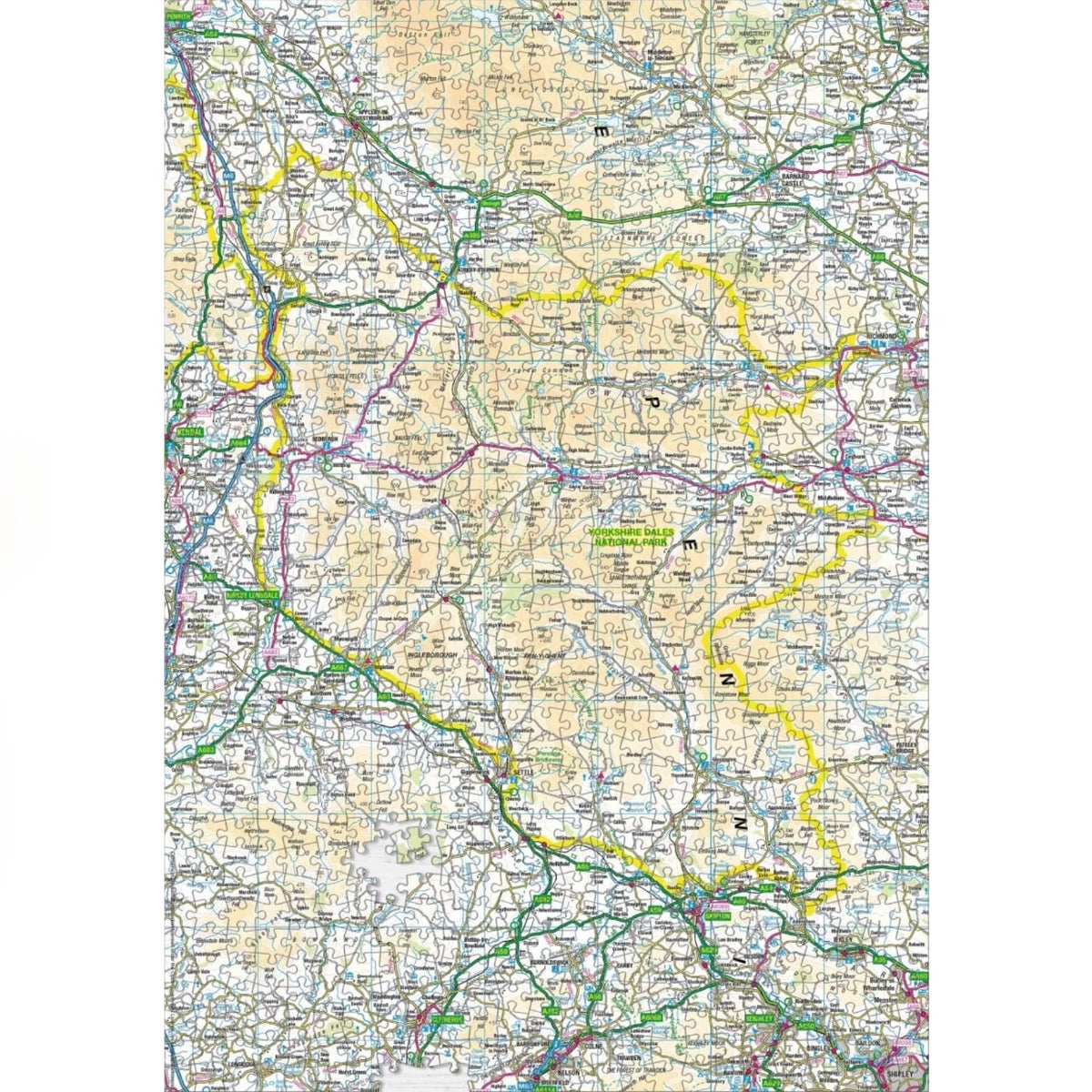 Yorkshire Dales Map 1000 Piece Jigsaw Puzzle | The Great Yorkshire Shop