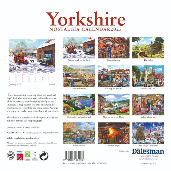 Yorkshire Nostalgic 2025 Calendar