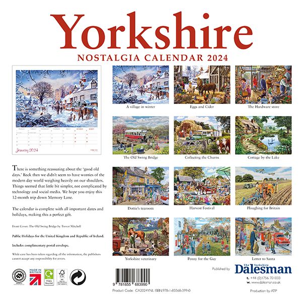 Yorkshire Nostalgic 2024 Calendar | The Great Yorkshire Shop