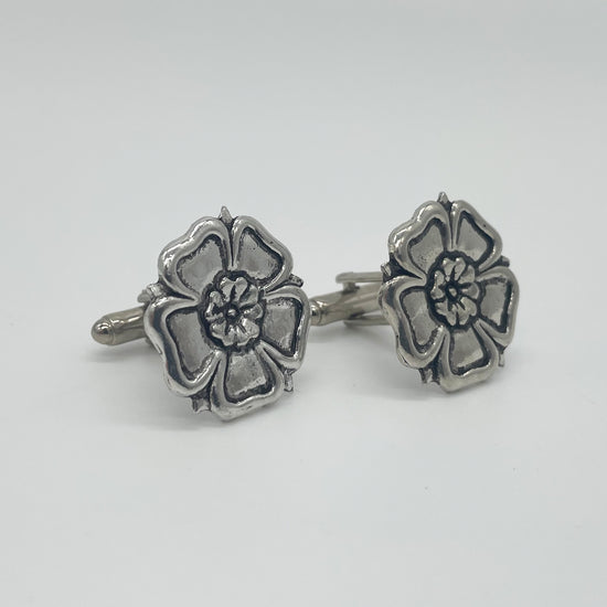 Yorkshire Rose Pewter Cufflinks - The Great Yorkshire Shop