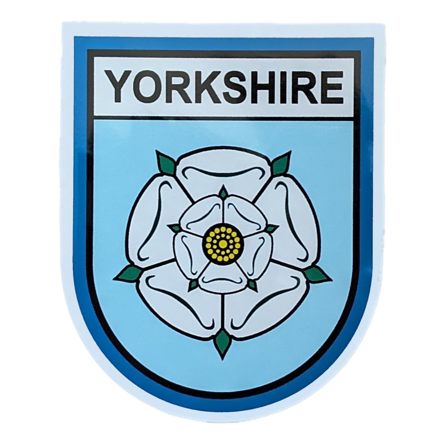 Yorkshire White Rose Sticker - The Great Yorkshire Shop