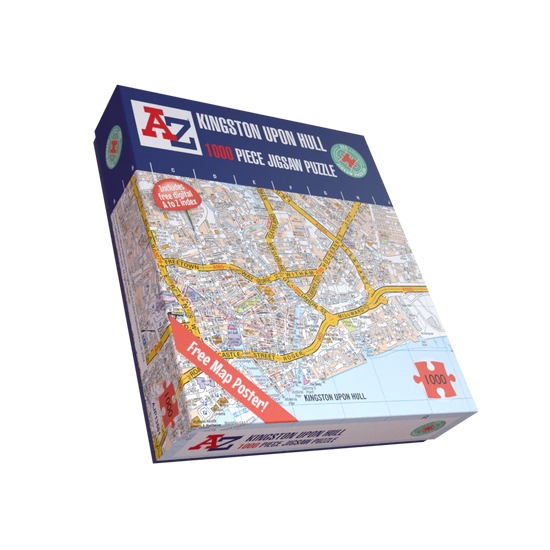 A-Z Map of Kingston-Upon-Hull 1000 Piece Jigsaw Puzzle