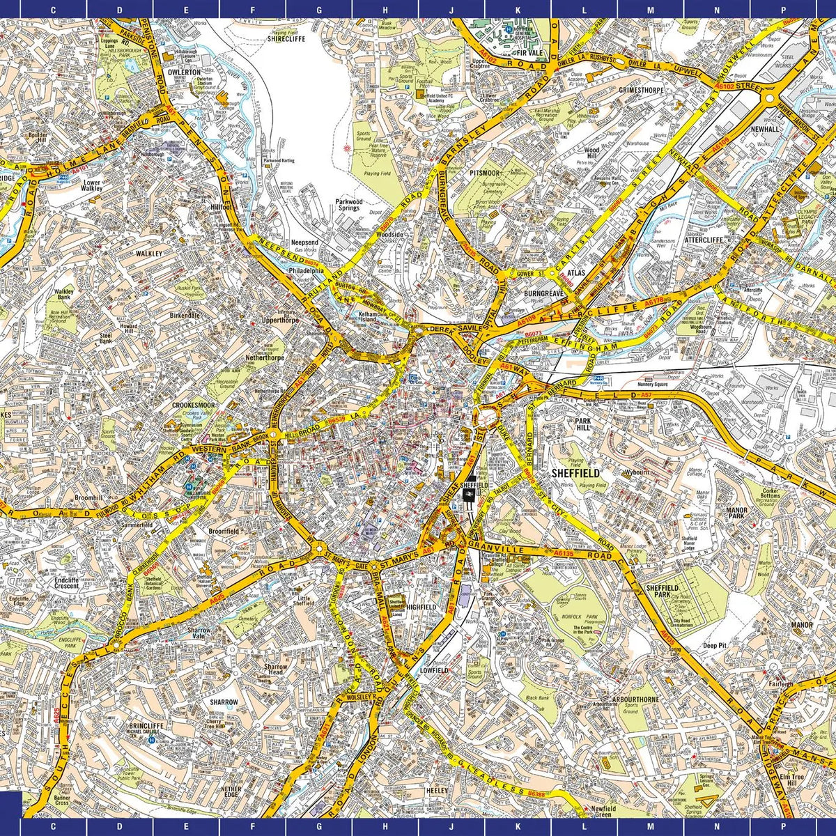 A-z Map Of Sheffield 1000 Piece Jigsaw Puzzle 