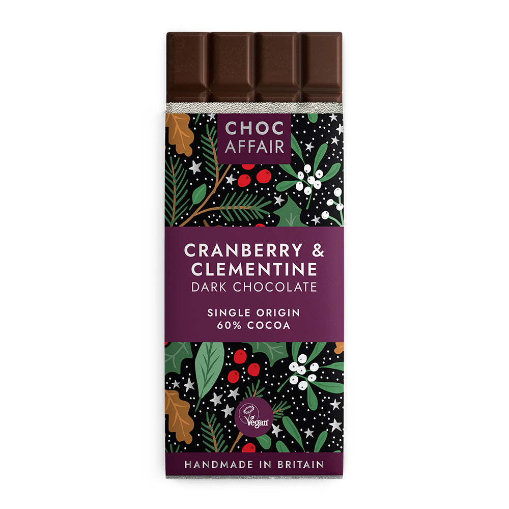 Cranberry and Clementine Dark Chocolate Bar