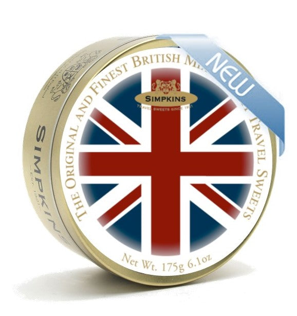 Union Jack Flag Tin Fruit Flavoured Travel Sweets - The Great Yorkshire Shop