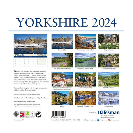 Yorkshire 2024 Square Wall Calendar The Great Yorkshire Shop