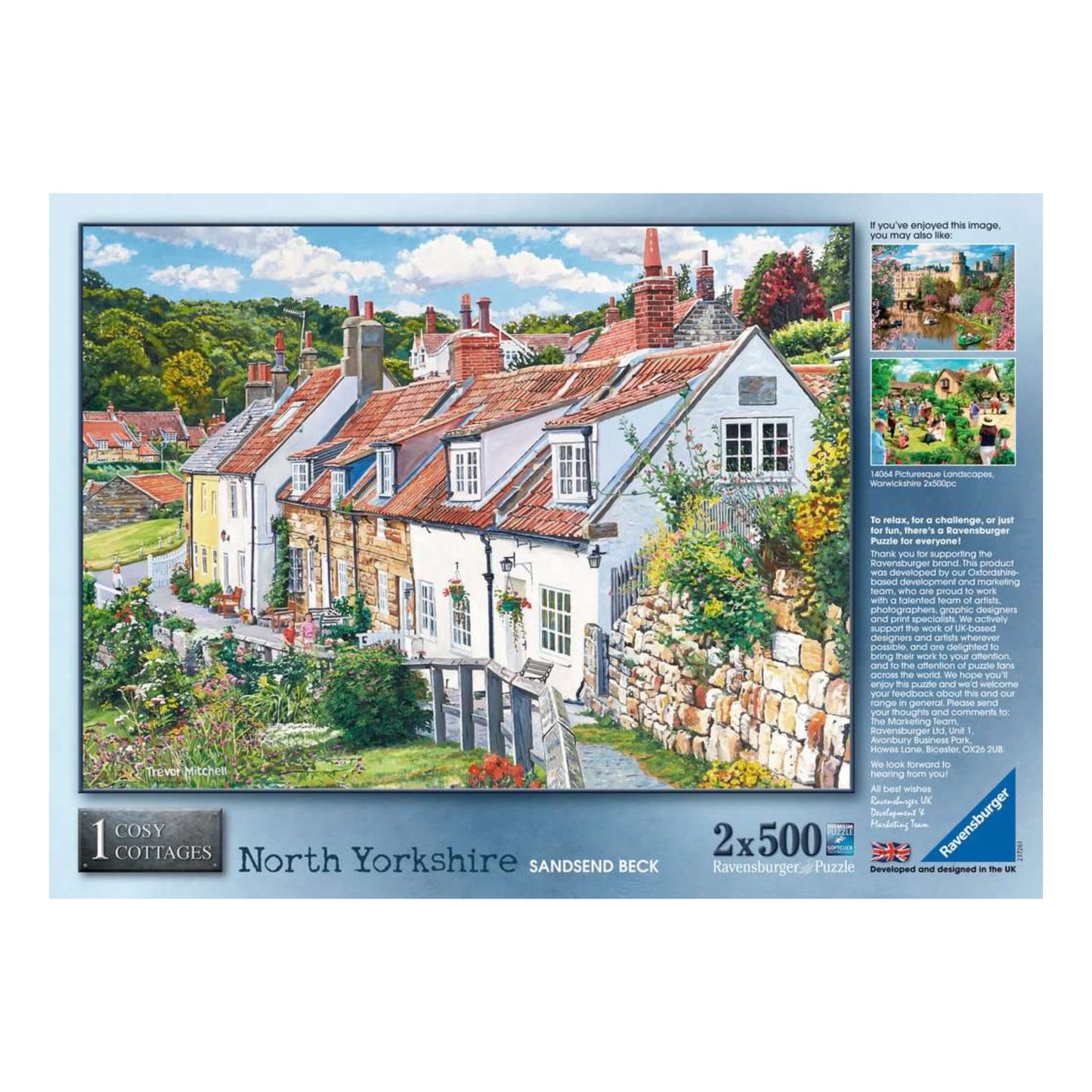 Cosy Cottages, North Yorkshire Jigsaw Puzzle 2x500 Piece - The Great Yorkshire Shop