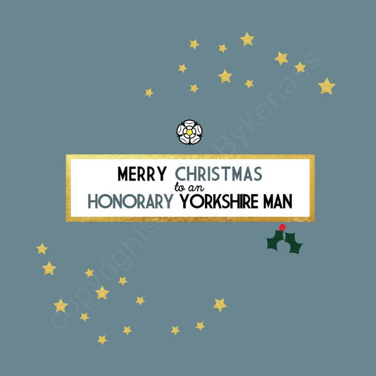 Merry Christmas To An Honorary Yorkshire Man Christmas Card - The Great Yorkshire Shop