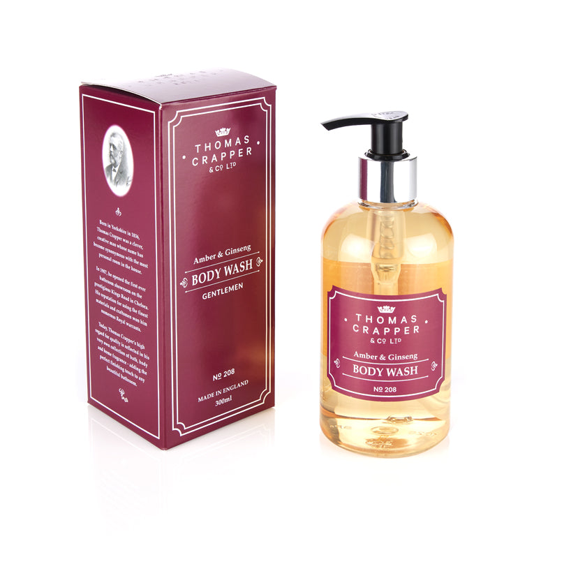Thomas Crapper & Co Amber & Ginseng Body Wash 300ml - The Great Yorkshire Shop