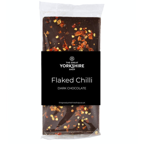 Flaked Chilli Dark Chocolate Bar - The Great Yorkshire Shop