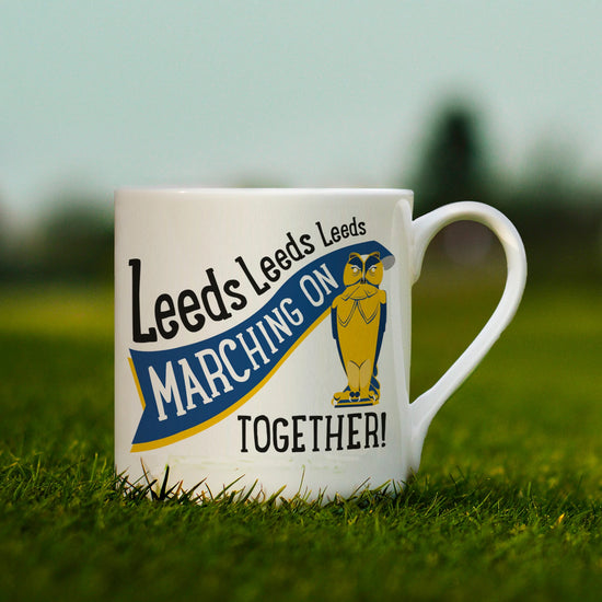 Leeds United Marching on Together Bone China Mug - The Great Yorkshire Shop
