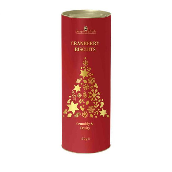 Cranberry Biscuits in Christmas Tree Tube - The Great Yorkshire Shop