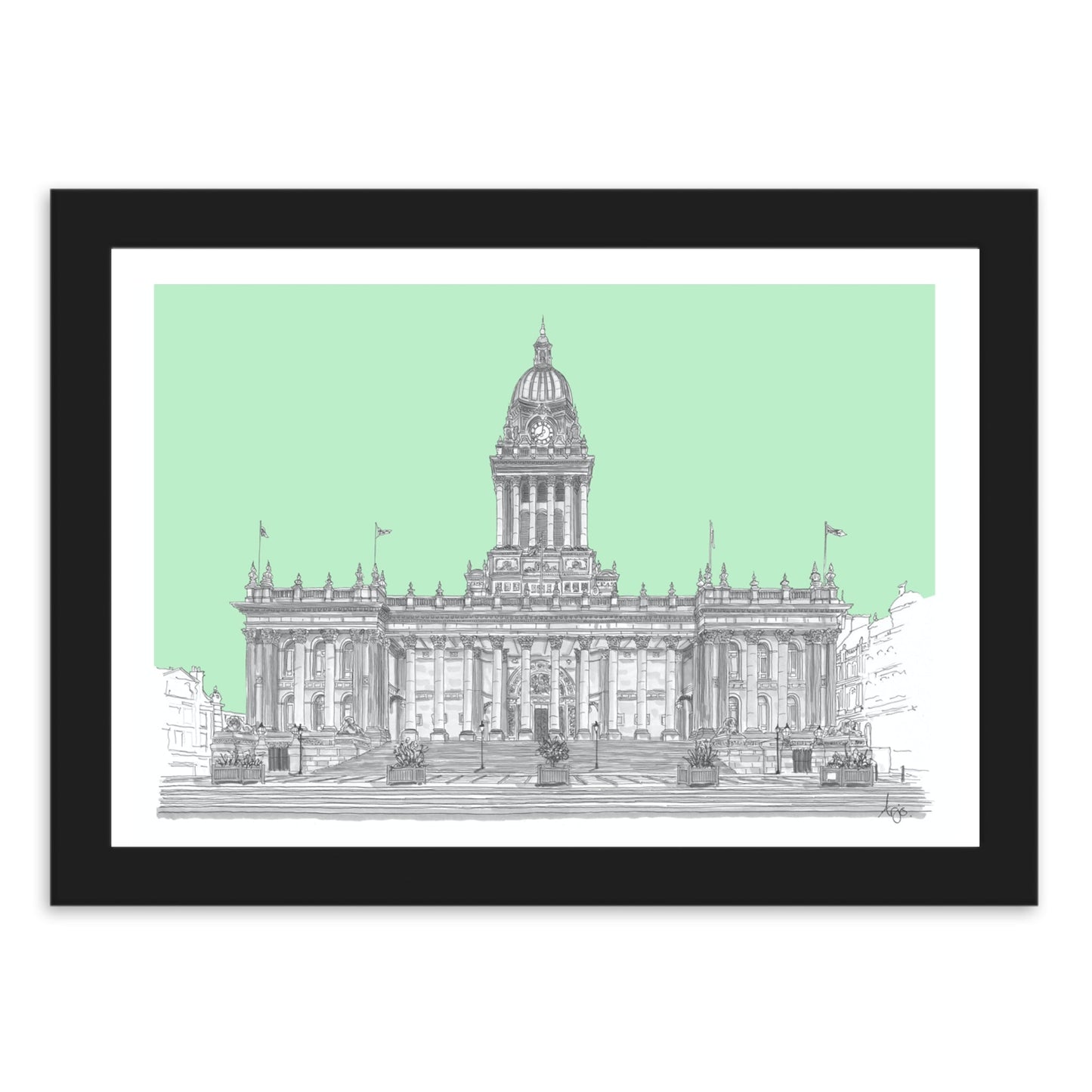 Leeds Town Hall Print - The Great Yorkshire Shop