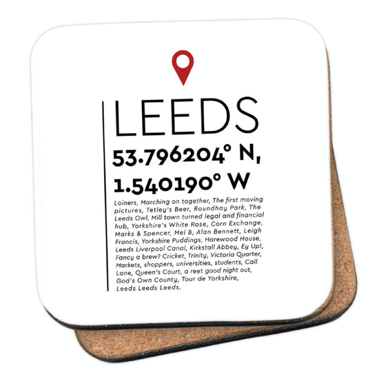 You Are Here Leeds Coaster - The Great Yorkshire Shop