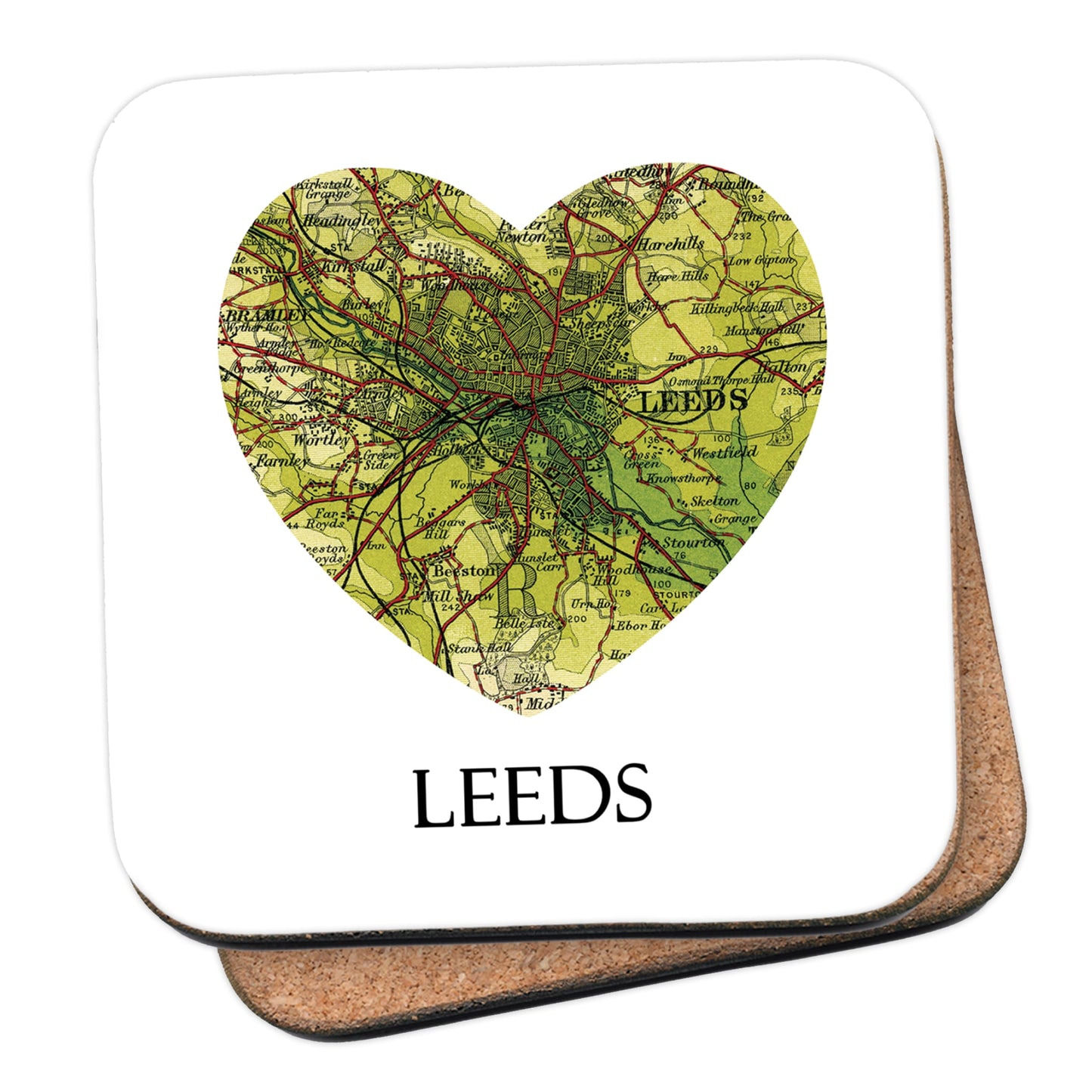 Love Leeds Map Coaster - The Great Yorkshire Shop