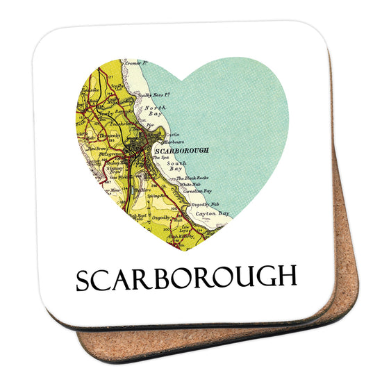 Love Scarborough Map Coaster - The Great Yorkshire Shop