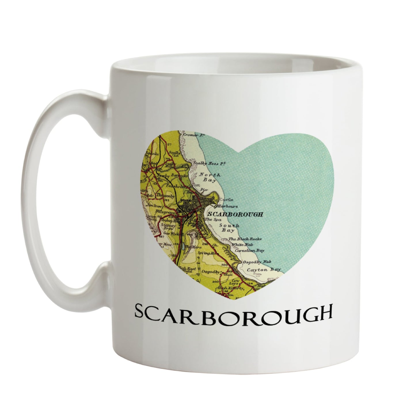 Load image into Gallery viewer, Love Scarborough Map Mug - The Great Yorkshire Shop
