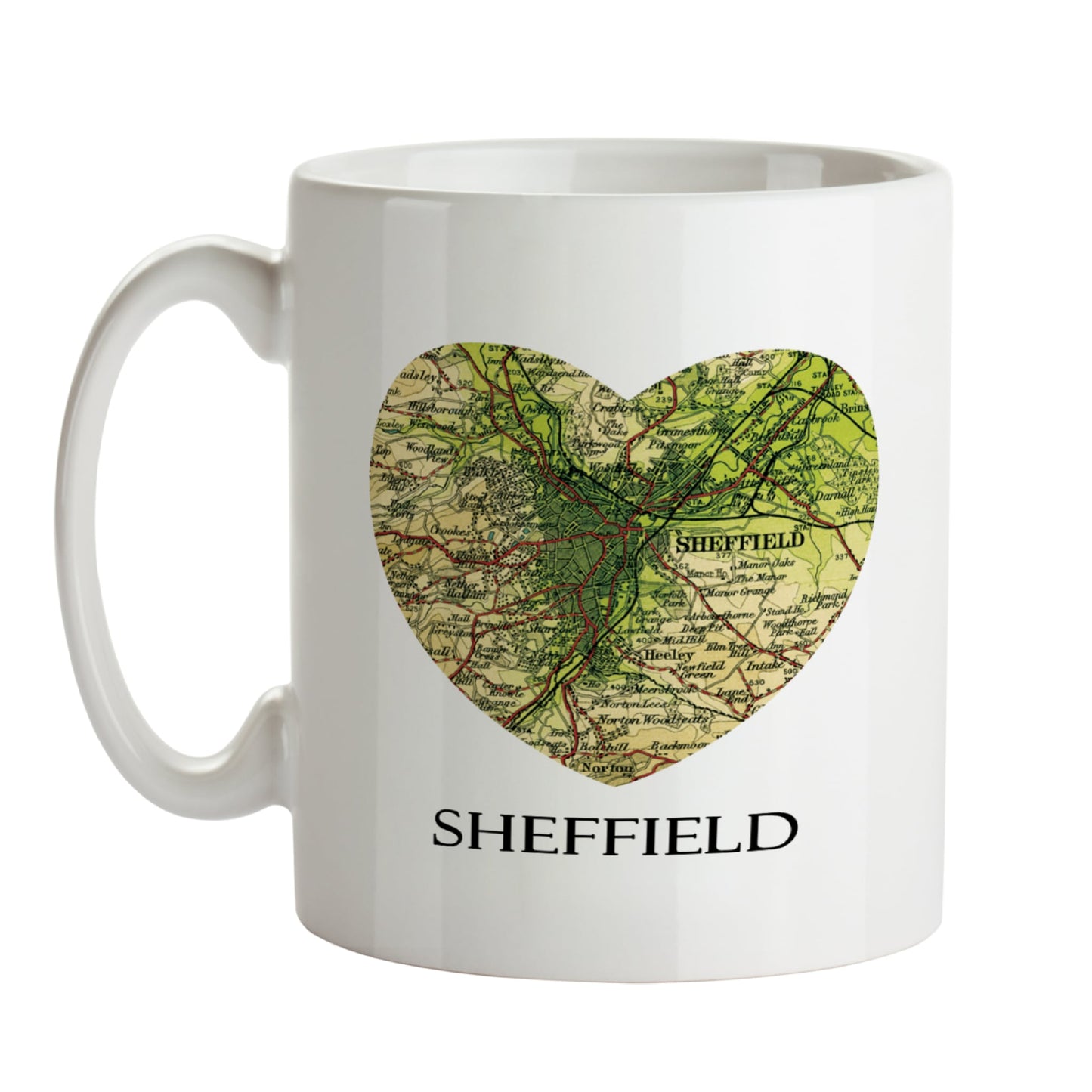 Love Sheffield Map Mug - The Great Yorkshire Shop