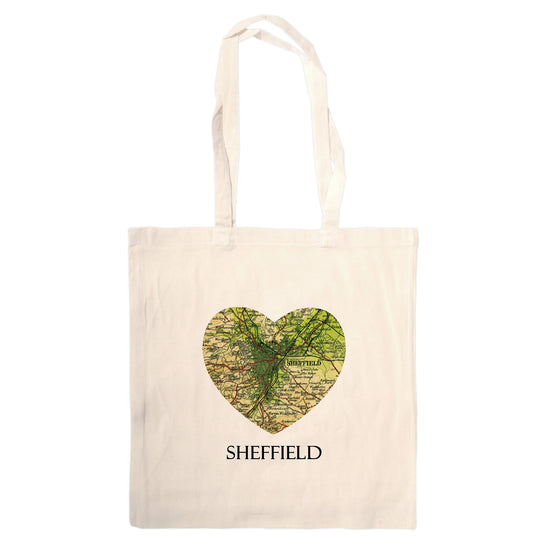 Love Sheffield Map Tote Bag - The Great Yorkshire Shop
