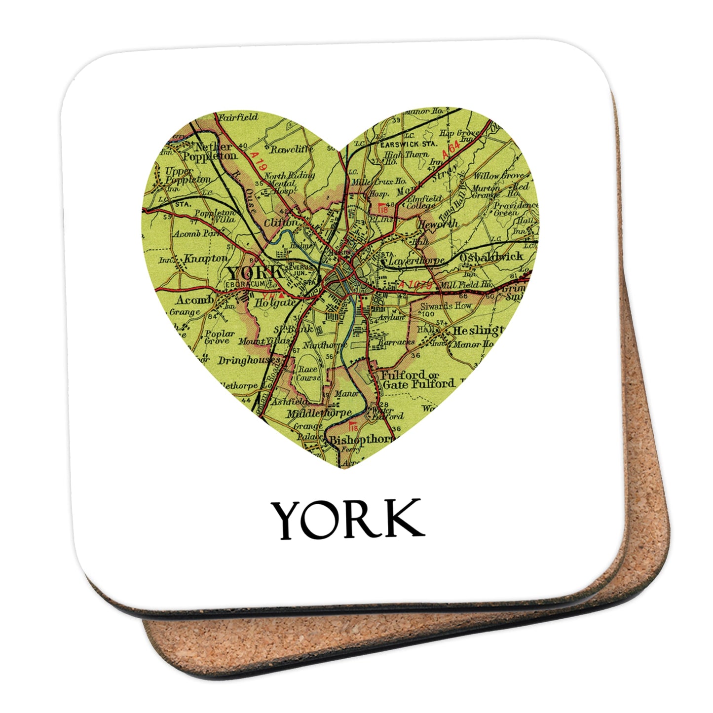 Love York Map Coaster - The Great Yorkshire Shop