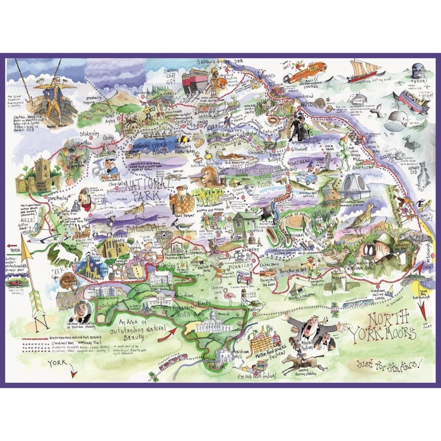 Map of North York Moors Tim Bulmer 1000 Piece Jigsaw Puzzle - The Great Yorkshire Shop