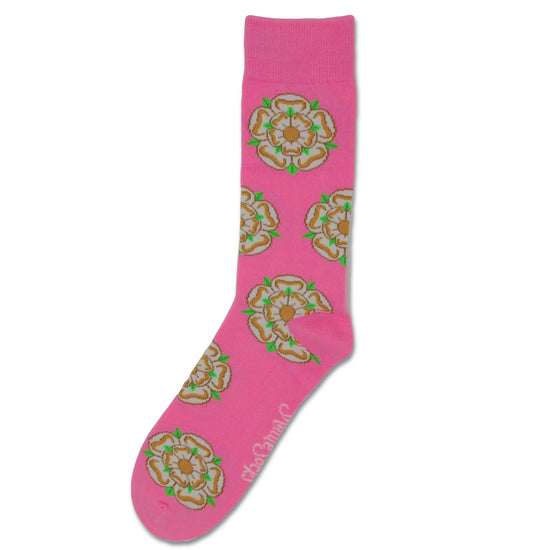 Pink Yorkshire Rose Socks - The Great Yorkshire Shop