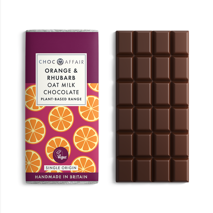 Oat M!lk Orange & Rhubarb Chocolate Bar - The Great Yorkshire Shop
