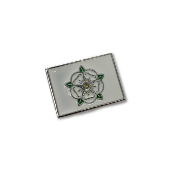 Yorkshire Rose Flag Rhodium Plated Cufflinks - The Great Yorkshire Shop