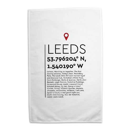 You Are Here Leeds Tea Towel - The Great Yorkshire Shop