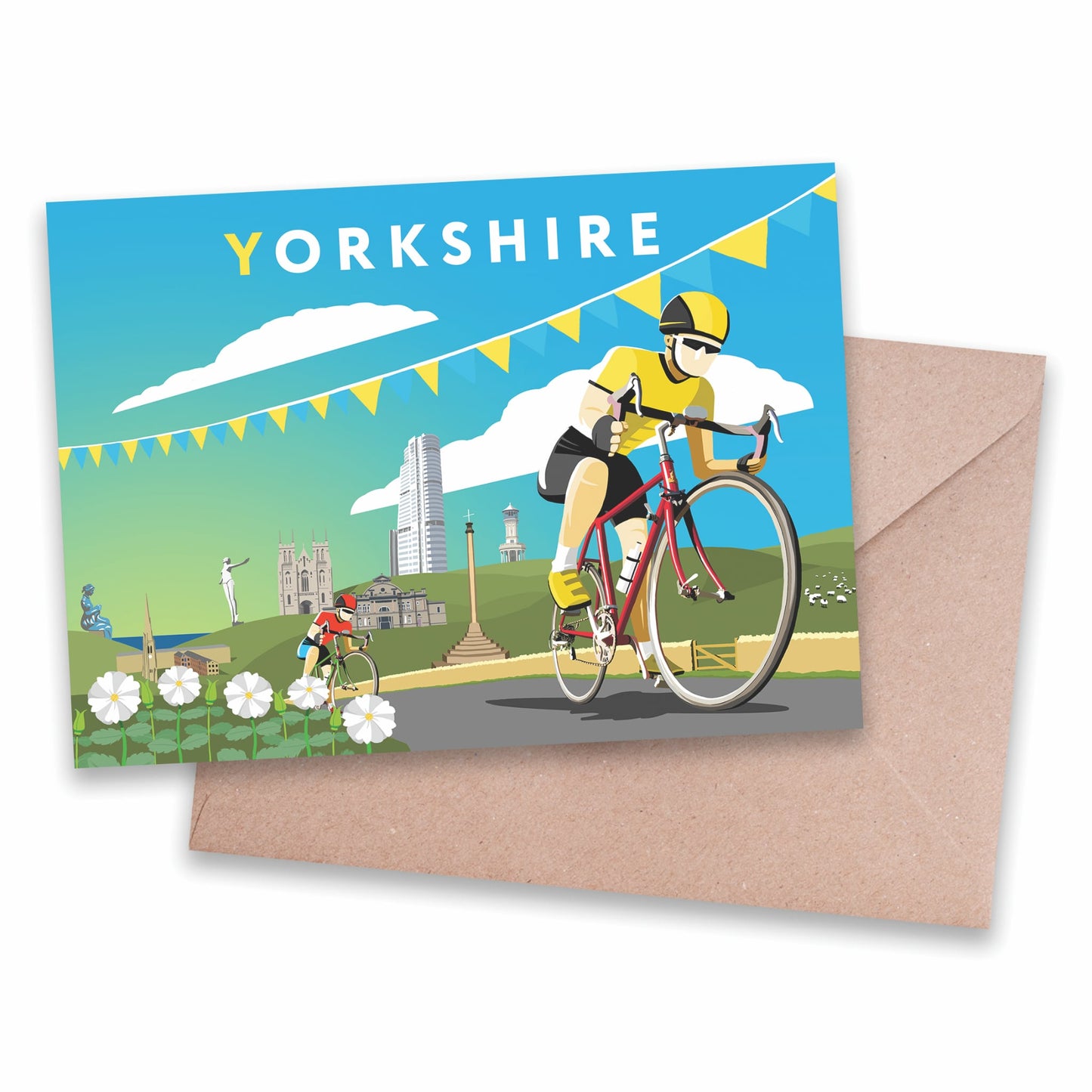 Tour de Yorkshire Greeting Card - The Great Yorkshire Shop