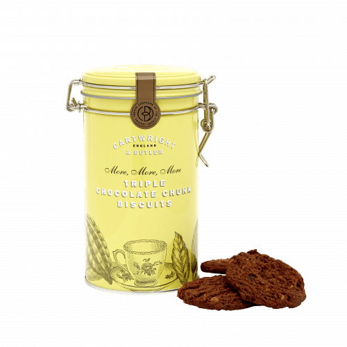 Triple Chocolate Chunk Biscuits in Gift Tin - The Great Yorkshire Shop