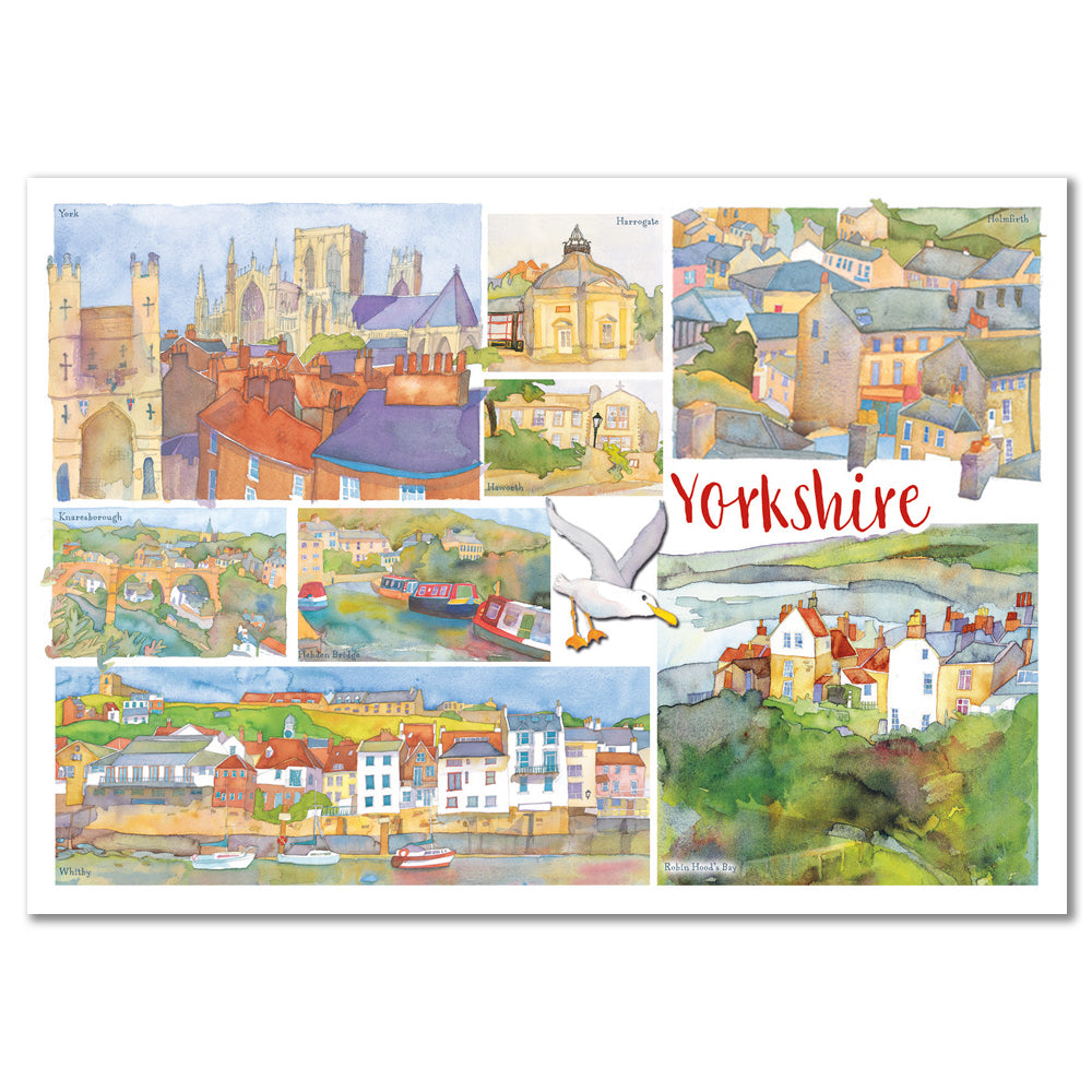 Yorkshire Illustrated Postcard - The Great Yorkshire Shop