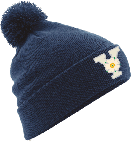 Yorkshire Rose Bobble Beanie Hat - The Great Yorkshire Shop