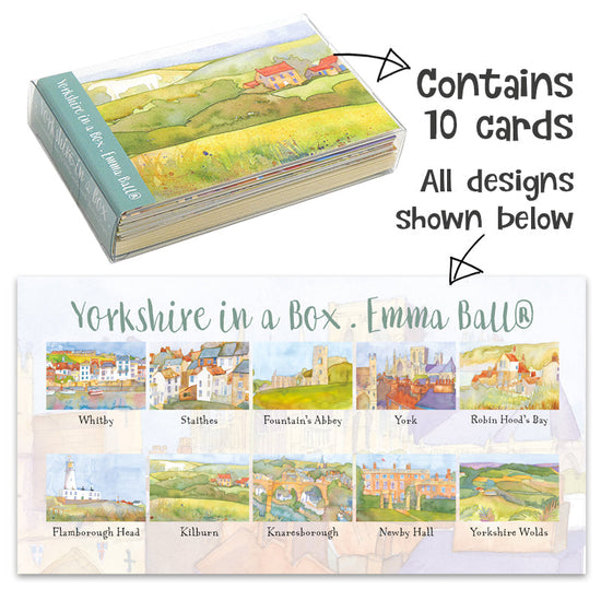 Yorkshire Illustrated Notecards (10 Cards, 10 Designs) - The Great Yorkshire Shop