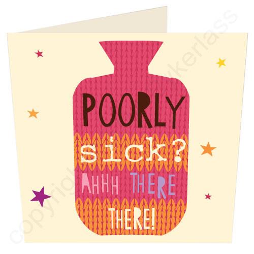 Poorly Sick? Ahhh There There! Card - The Great Yorkshire Shop