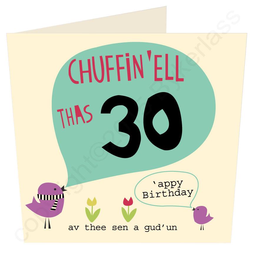 Chuffin 'Ell Thas 30 Card - The Great Yorkshire Shop