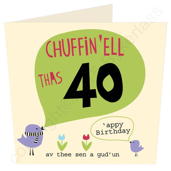 Chuffin 'Ell Thas 40 Card - The Great Yorkshire Shop