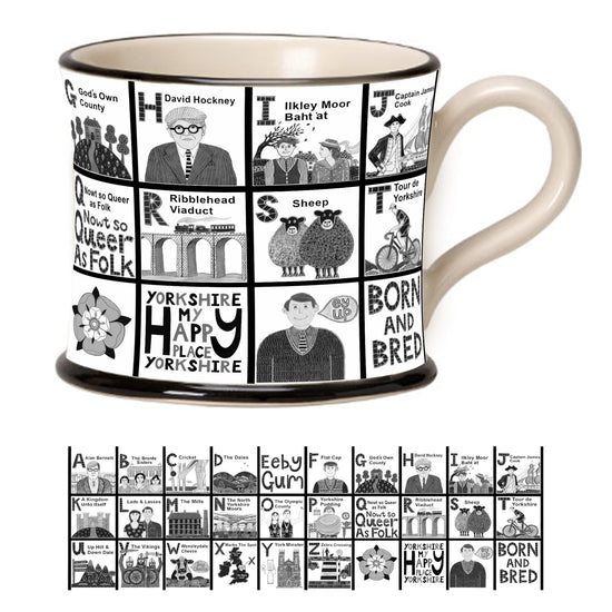 Load image into Gallery viewer, Yorkshire Alphabet Mug - The Great Yorkshire Shop
