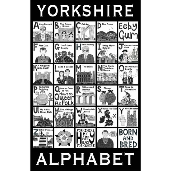 Yorkshire Alphabet Tea Towel - The Great Yorkshire Shop