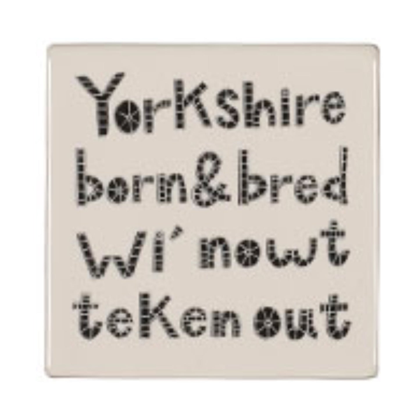 Yorkshire Born & Bred Ceramic Coaster - The Great Yorkshire Shop