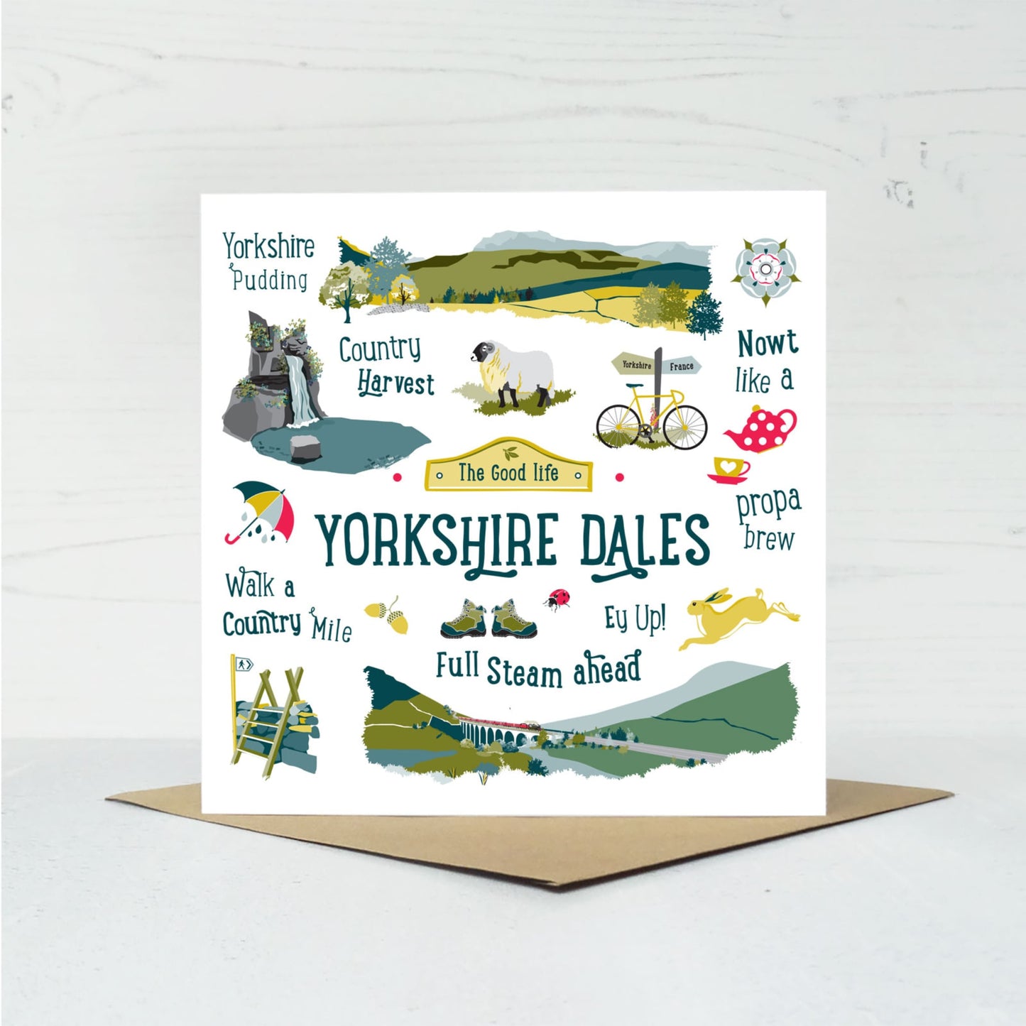 Yorkshire Dales The Good Life Greeting Card - The Great Yorkshire Shop
