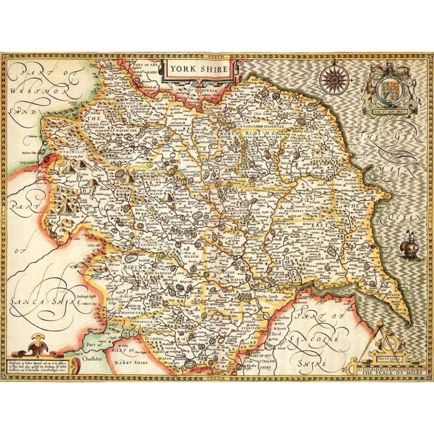 Yorkshire Historical Map 1000 Piece Jigsaw Puzzle - The Great Yorkshire Shop