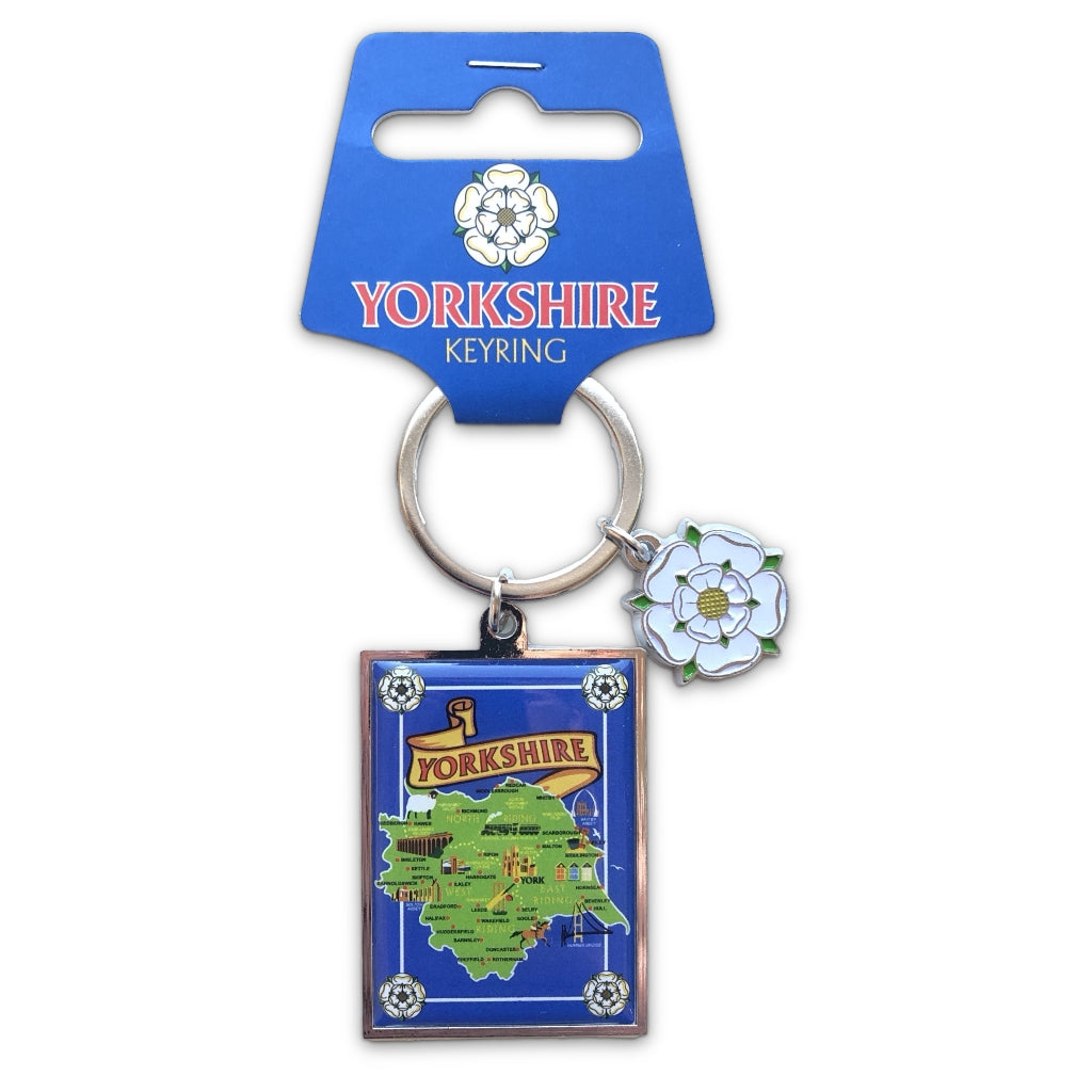Yorkshire Map Metal Keyring - The Great Yorkshire Shop
