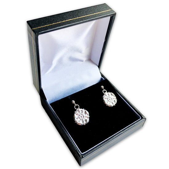 Yorkshire Rose Sterling Silver Earrings - The Great Yorkshire Shop